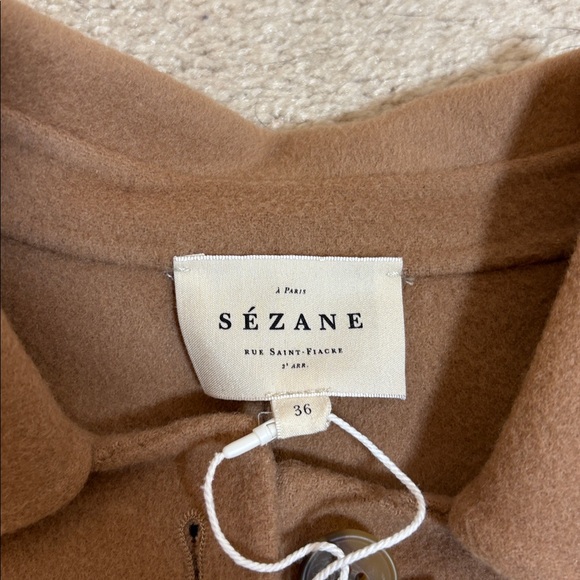 Sezane Mia Camel Wool Jacket - Size US 4 - NWT - Picture 7 of 9